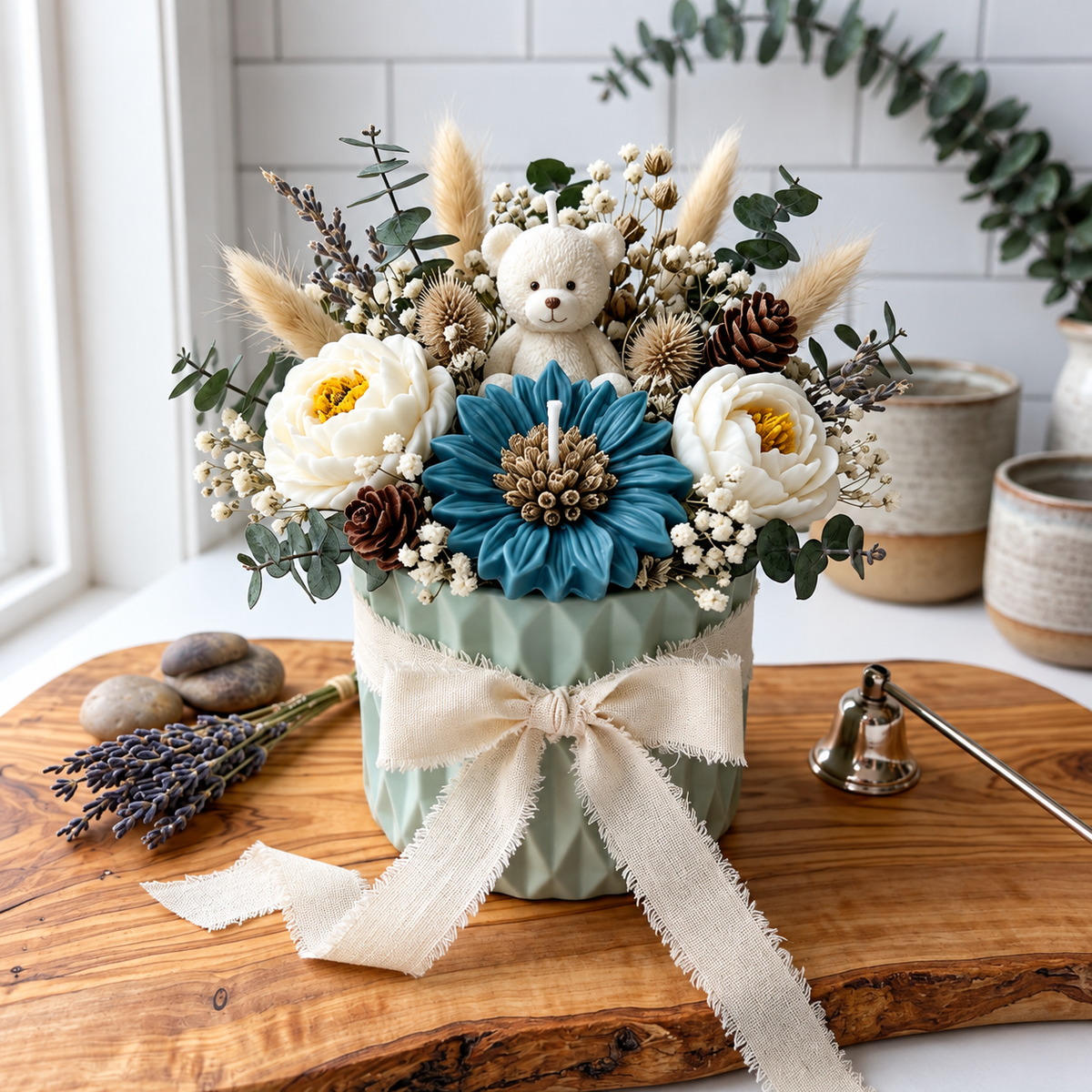 Teddy Vase Bouquet