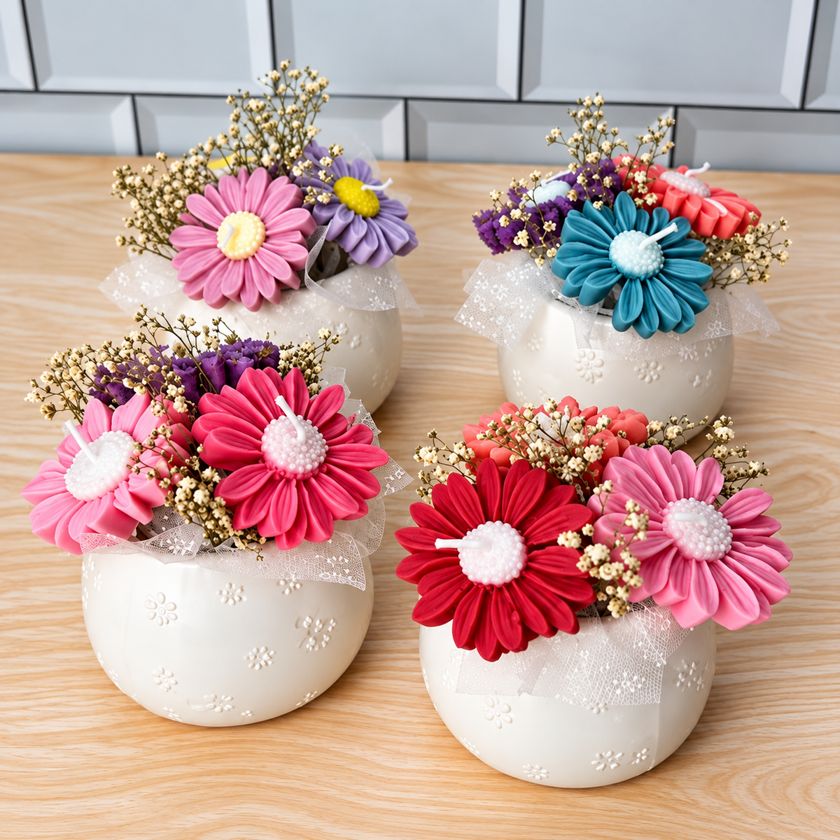 3 Flower Vase Bouquet