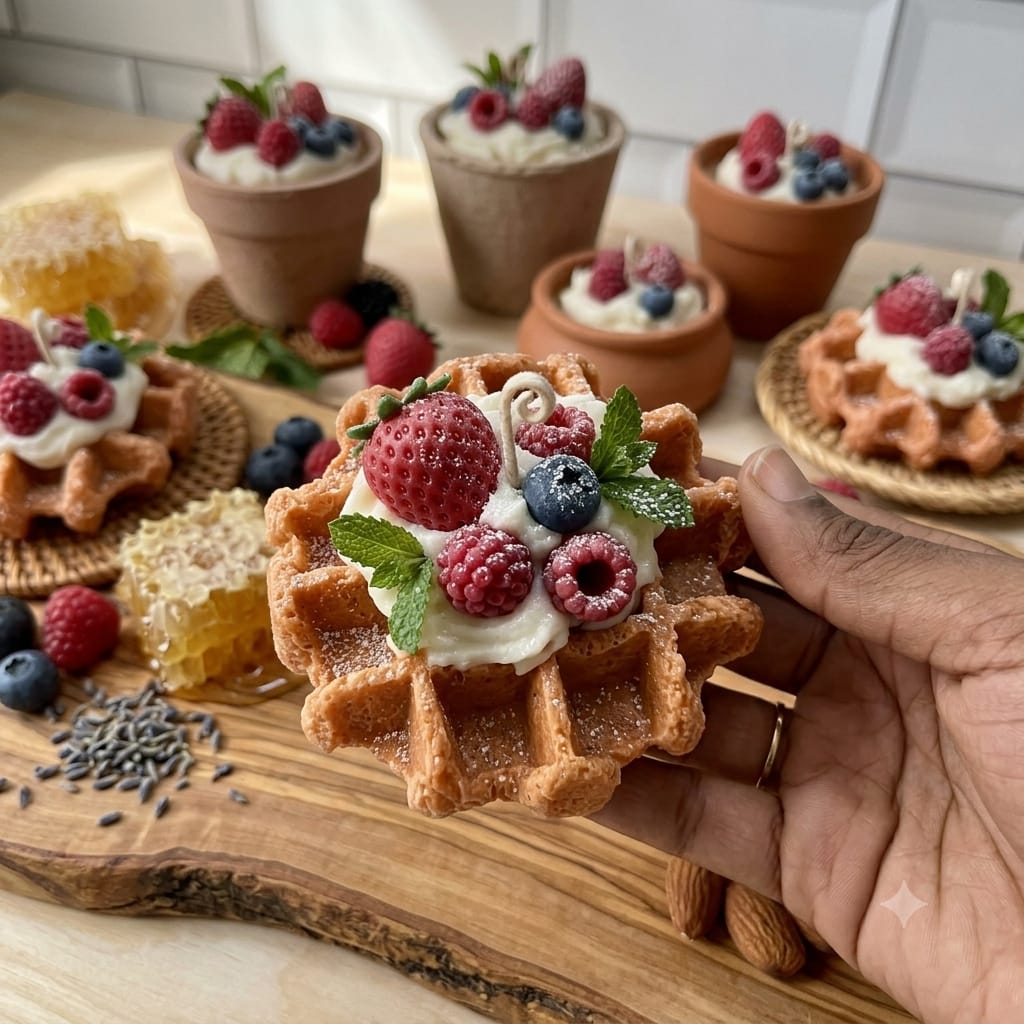 Waffle Candle